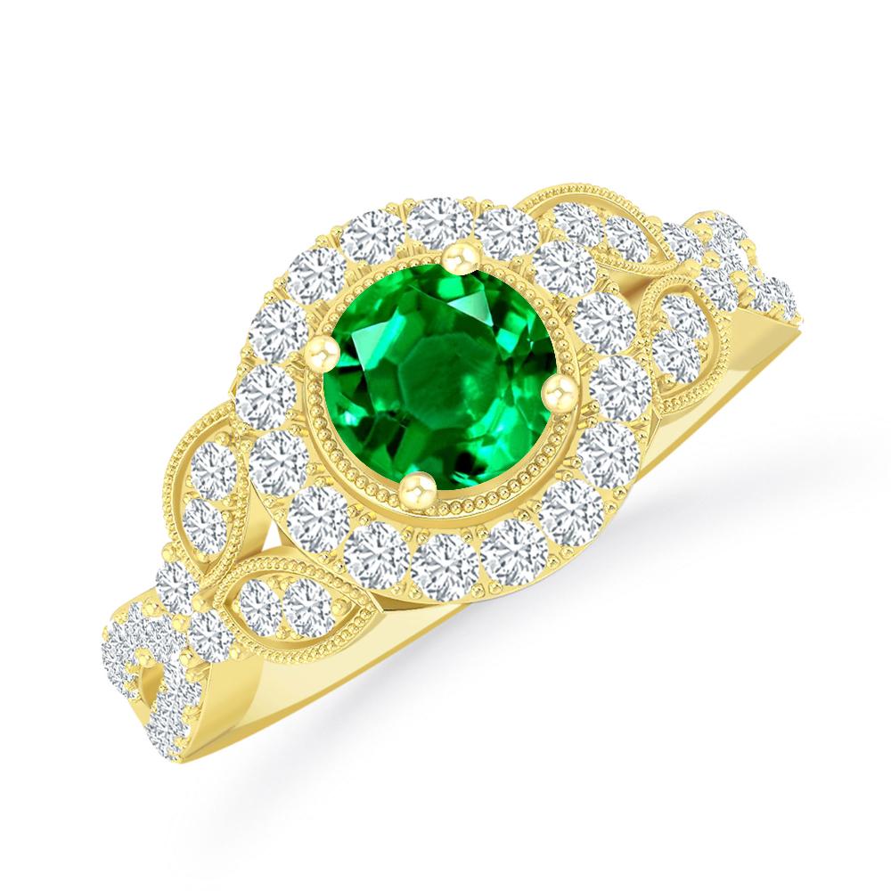 Yellow Gold - Emerald