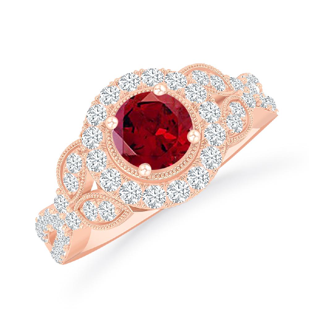 Rose Gold - Garnet