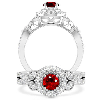 White Gold - Ruby