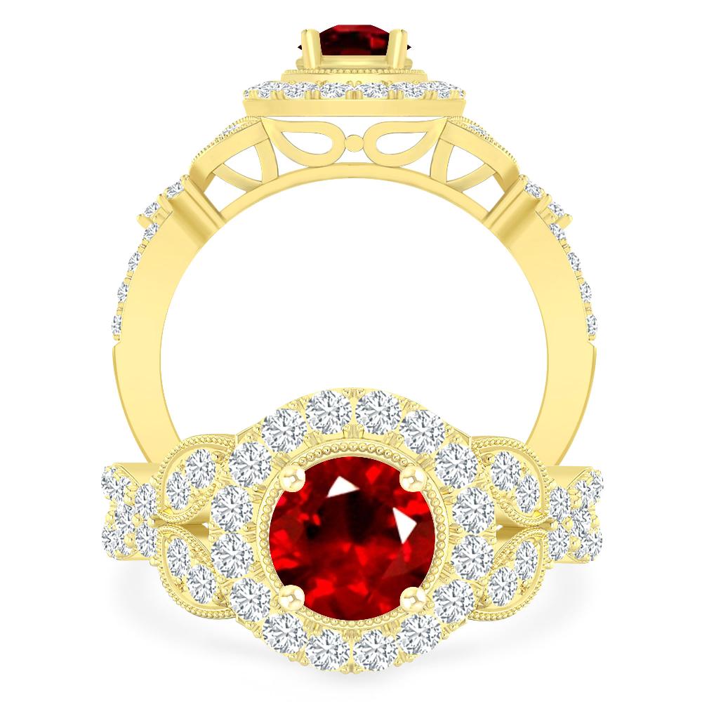 Yellow Gold - Ruby