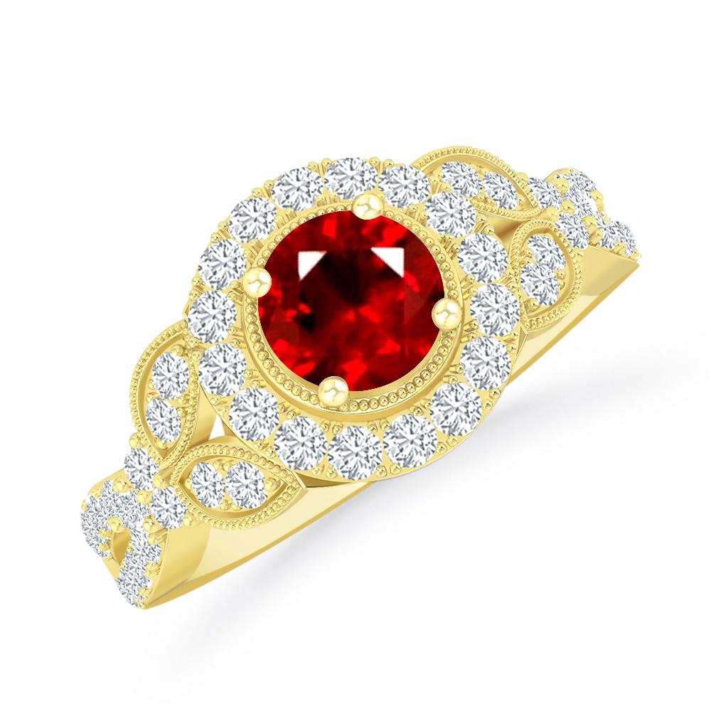 Yellow Gold - Ruby