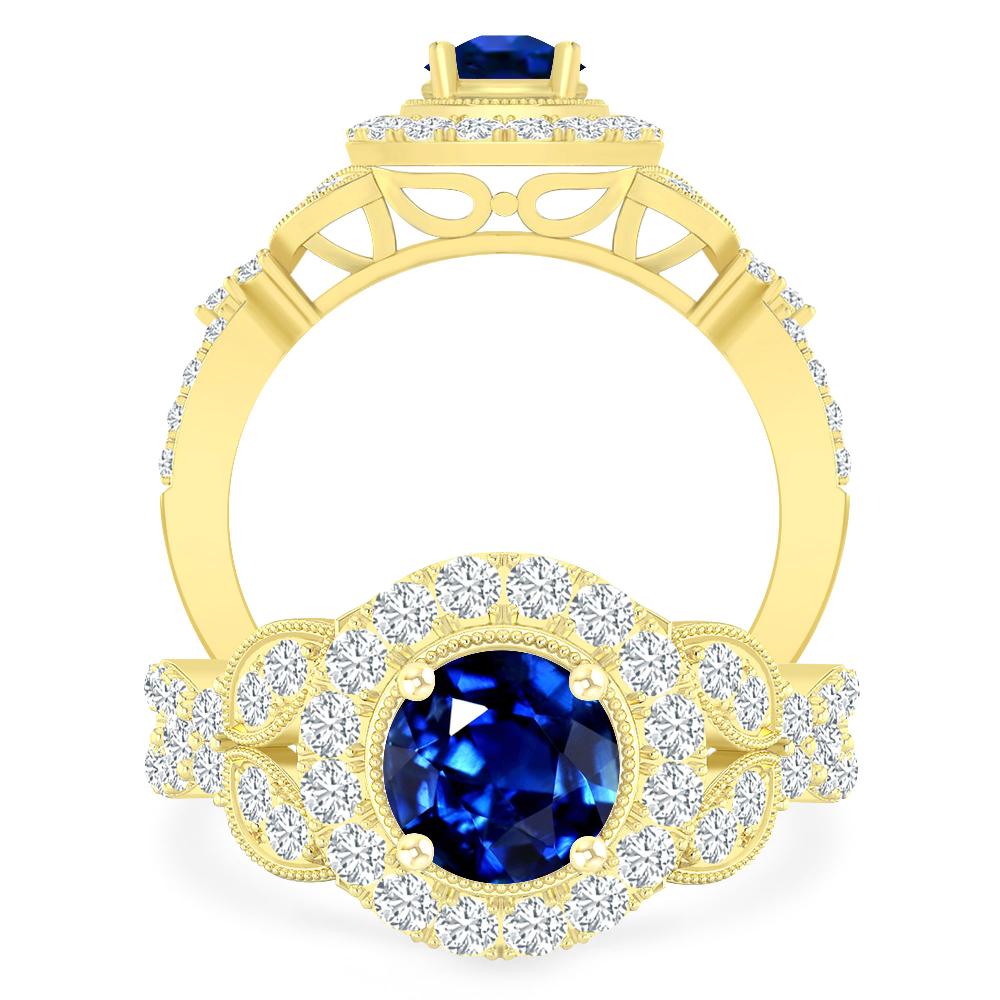 Yellow Gold - Sapphire