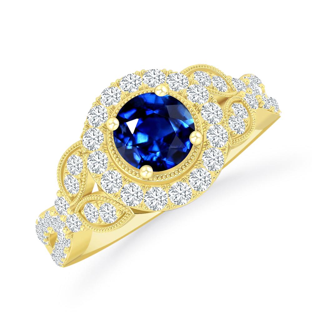 Yellow Gold - Sapphire