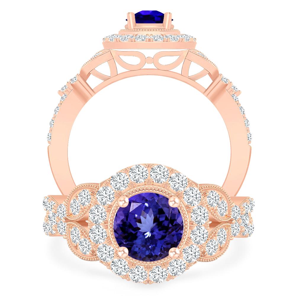 Rose Gold - Tanzanite