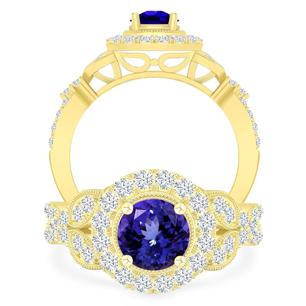 Yellow Gold - Tanzanite