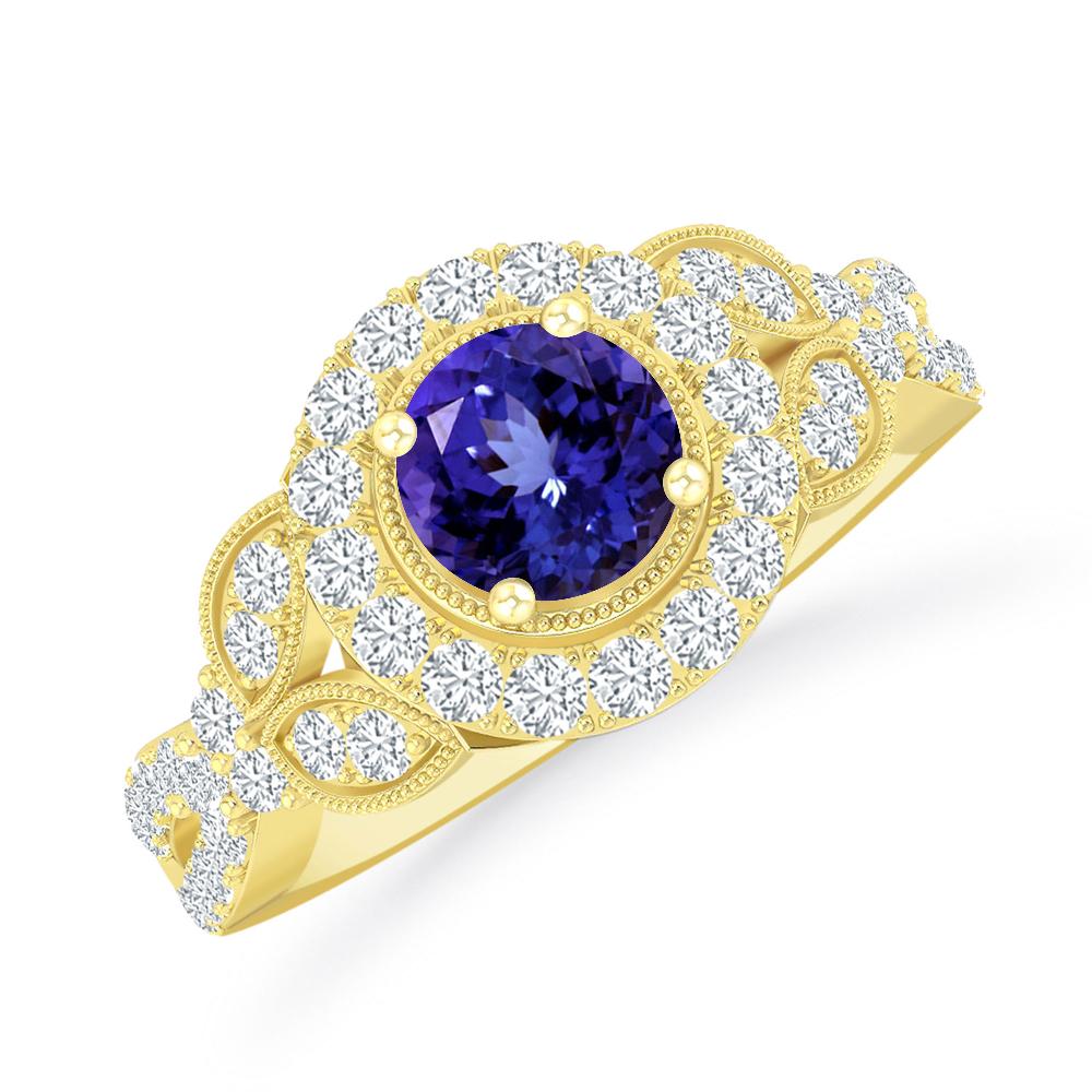 Yellow Gold - Tanzanite