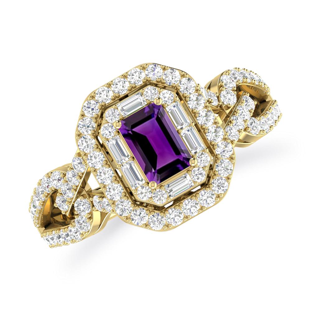 Yellow Gold - Amethyst