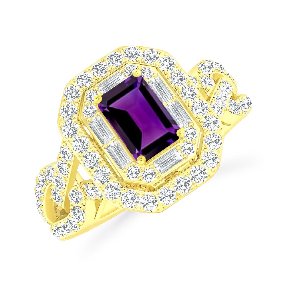 Yellow Gold - Amethyst