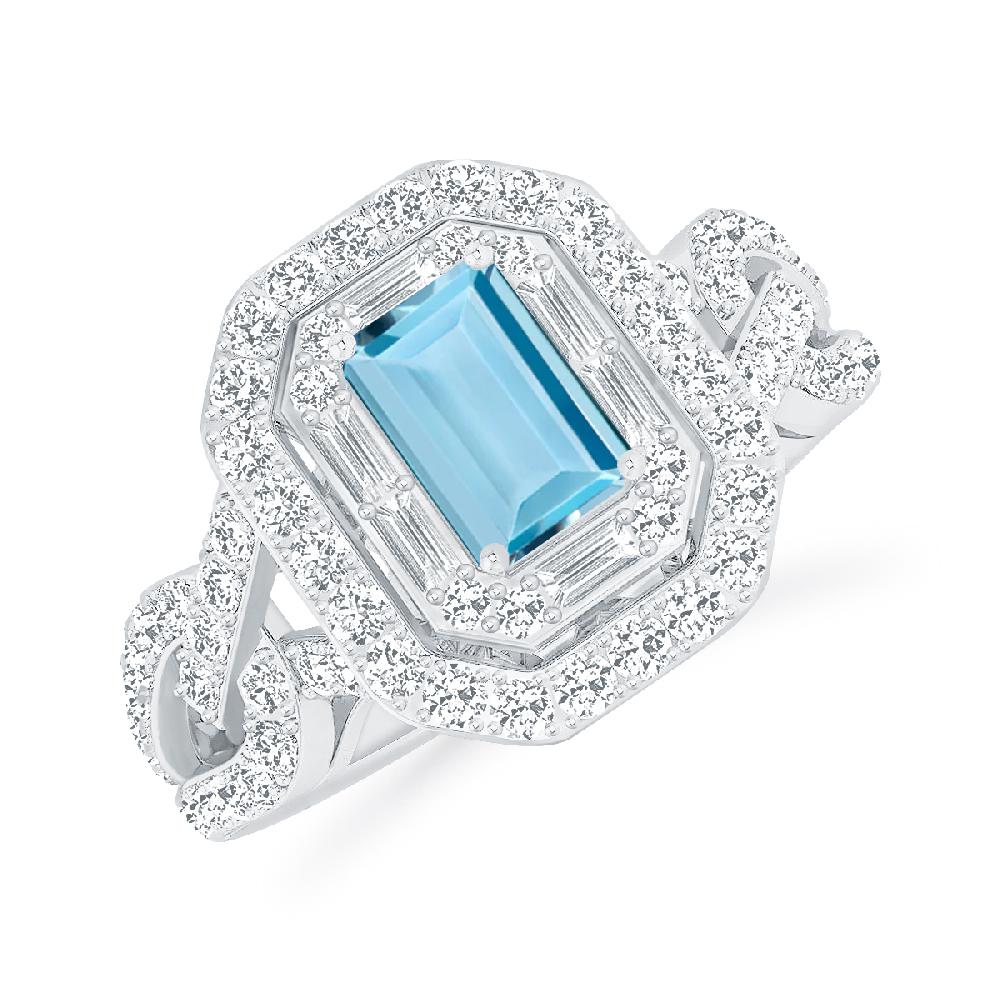 White Gold - Aquamarine