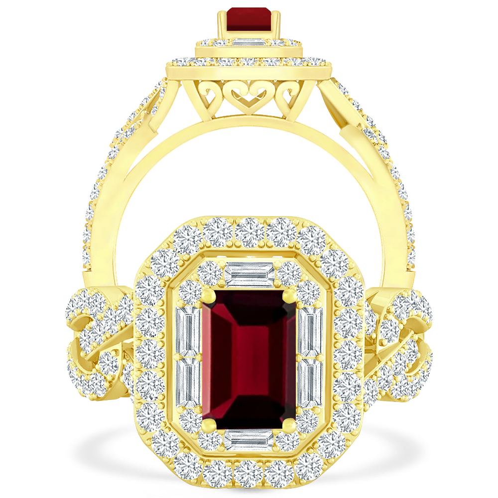 Yellow Gold - Garnet