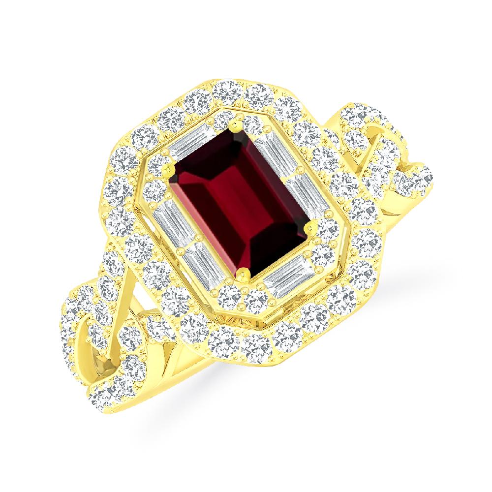 Yellow Gold - Garnet