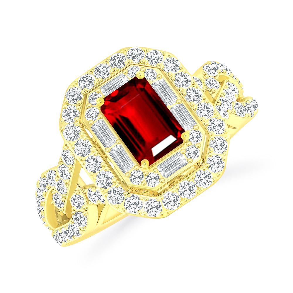 Yellow Gold - Ruby