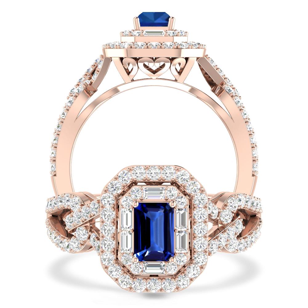 Rose Gold - Sapphire