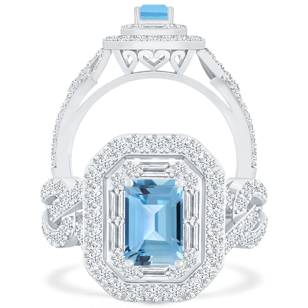 White Gold - Blue Topaz