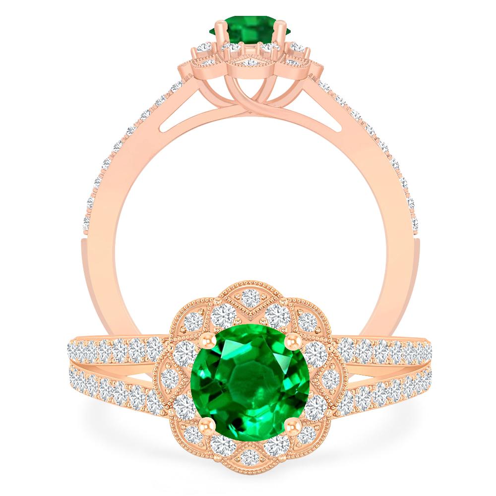 Rose Gold - Emerald