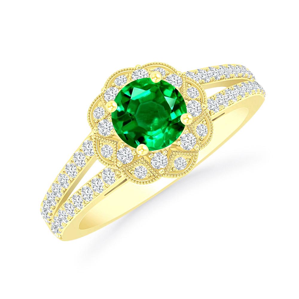 Yellow Gold - Emerald