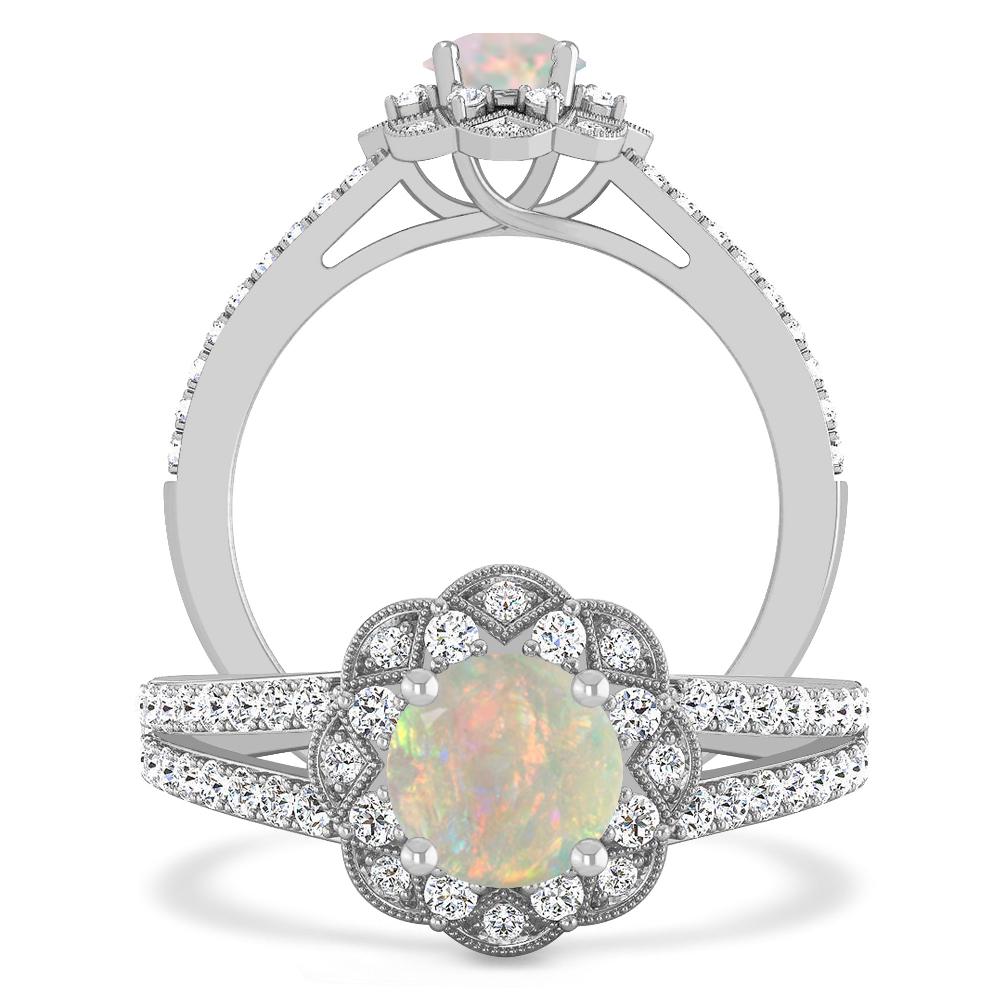 White Gold - Opal