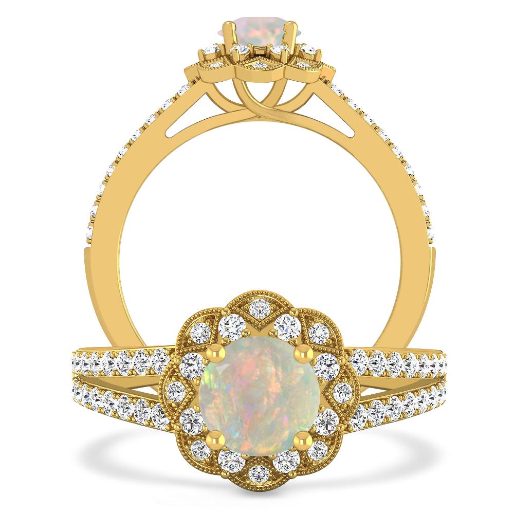 Yellow Gold - Opal