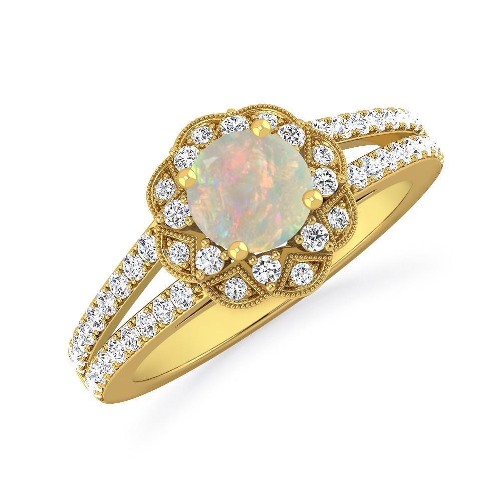 Yellow Gold - Opal