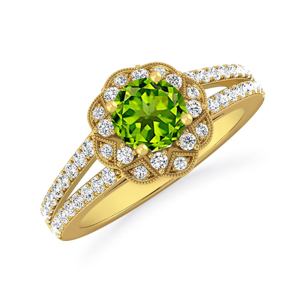 Yellow Gold - Peridot