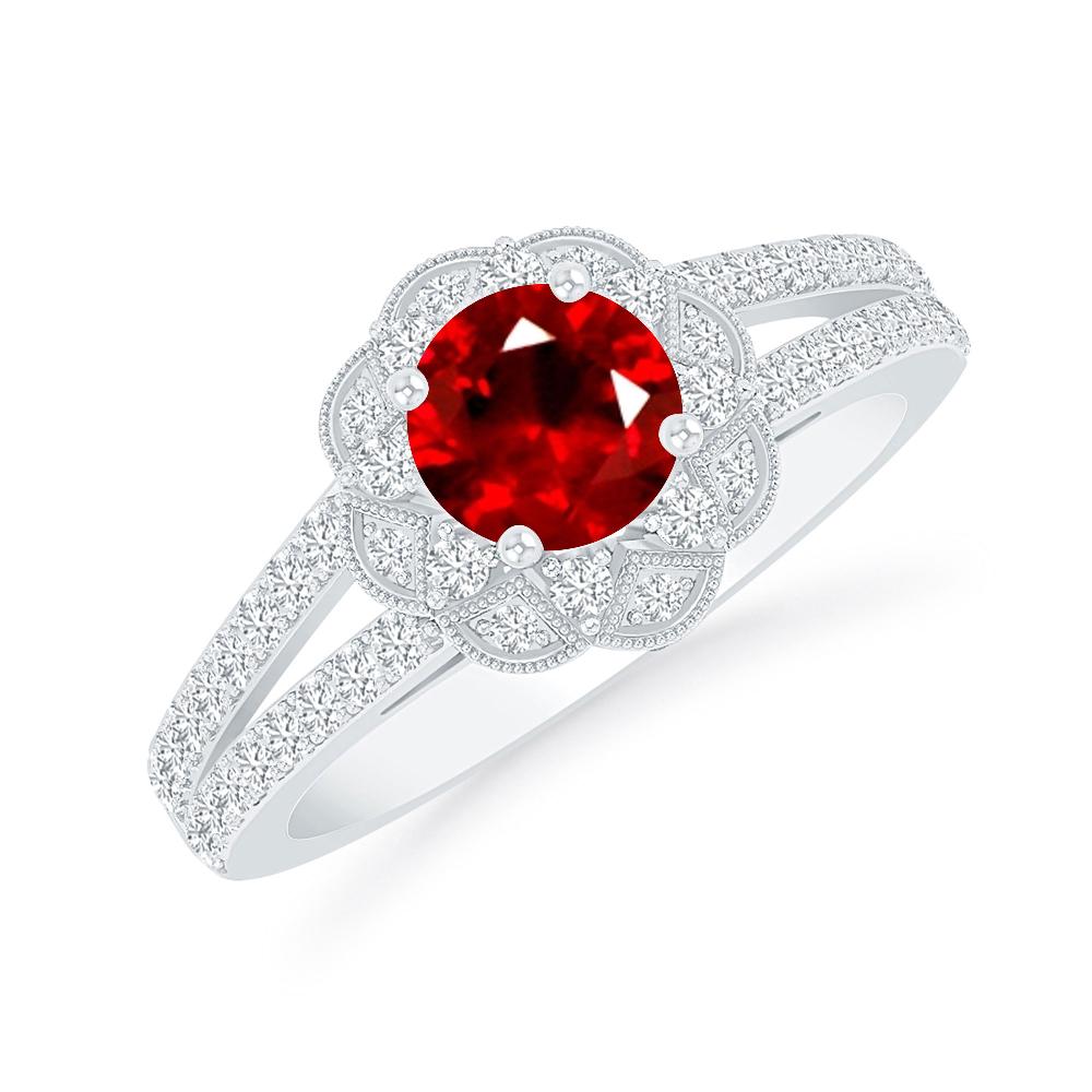 White Gold - Ruby