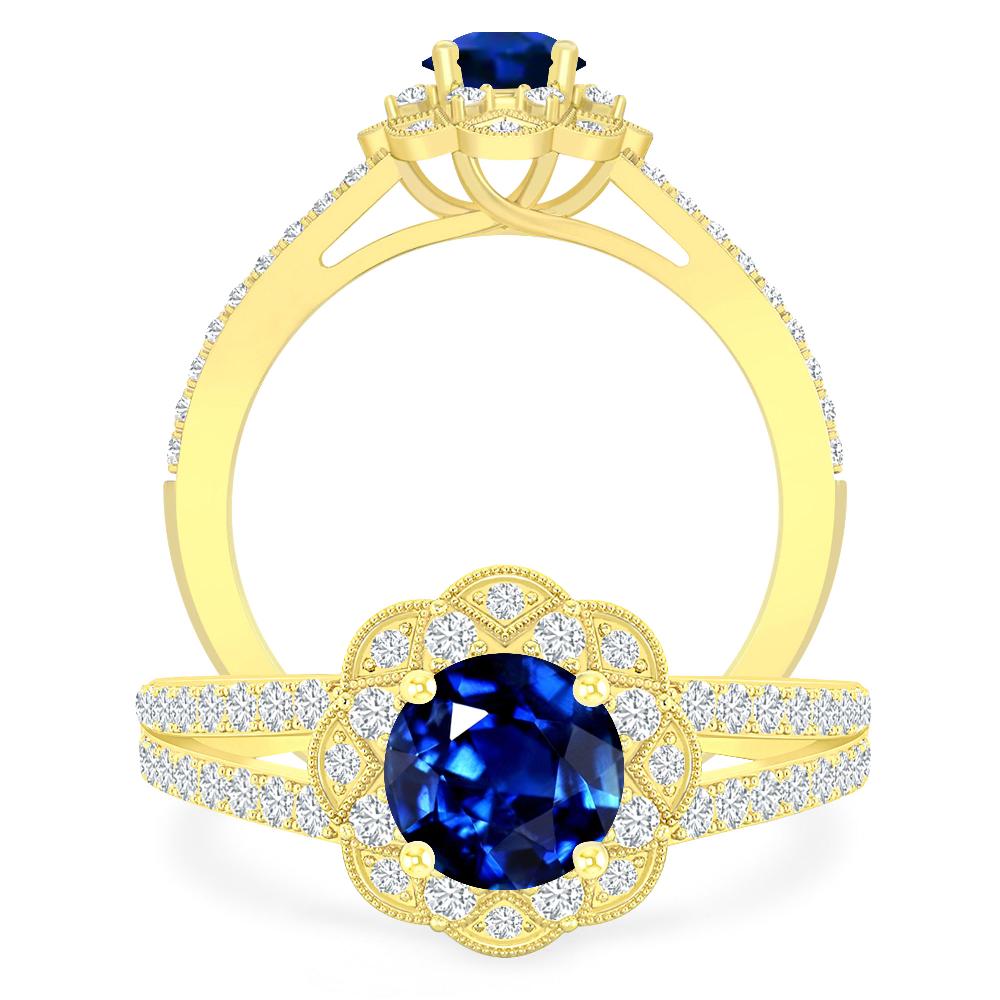 Yellow Gold - Sapphire