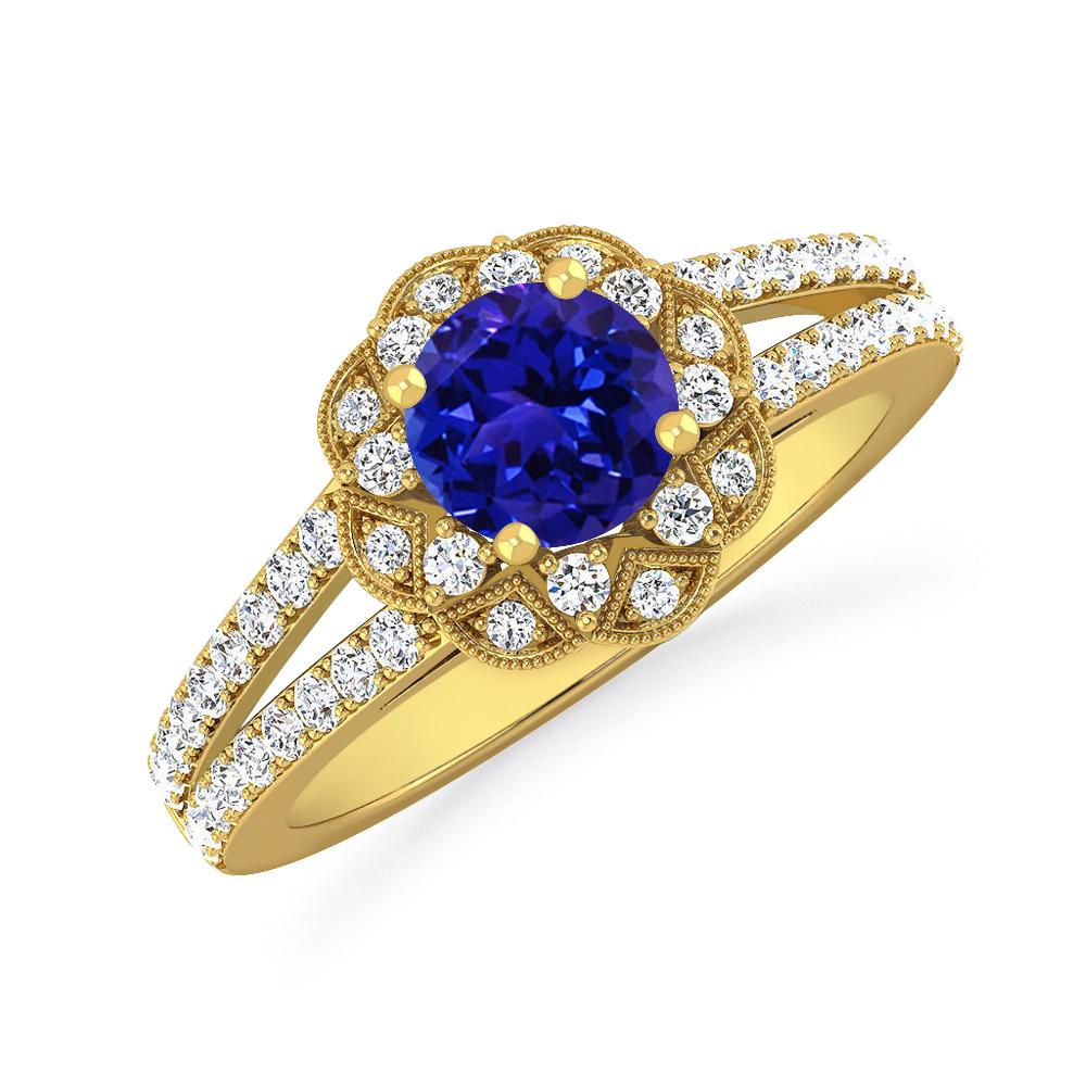 Yellow Gold - Tanzanite