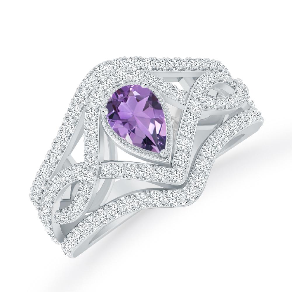 White Gold - Amethyst