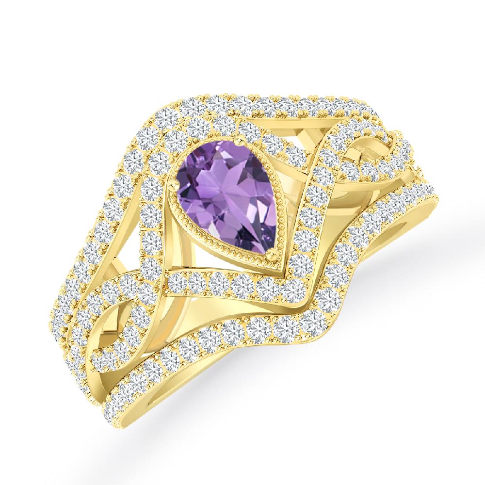 Yellow Gold - Amethyst