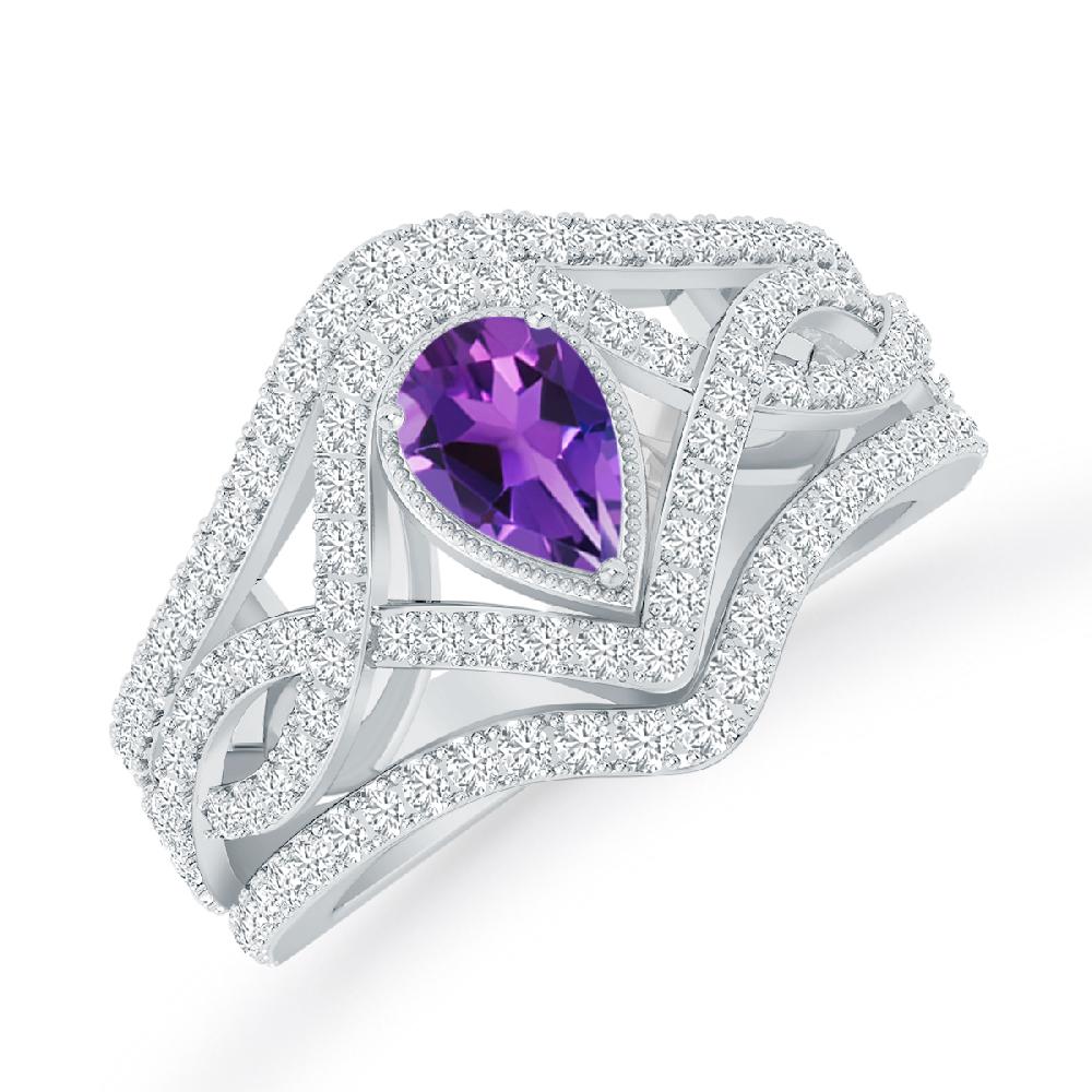 White Gold - Amethyst