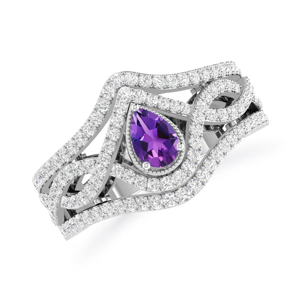 White Gold - Amethyst