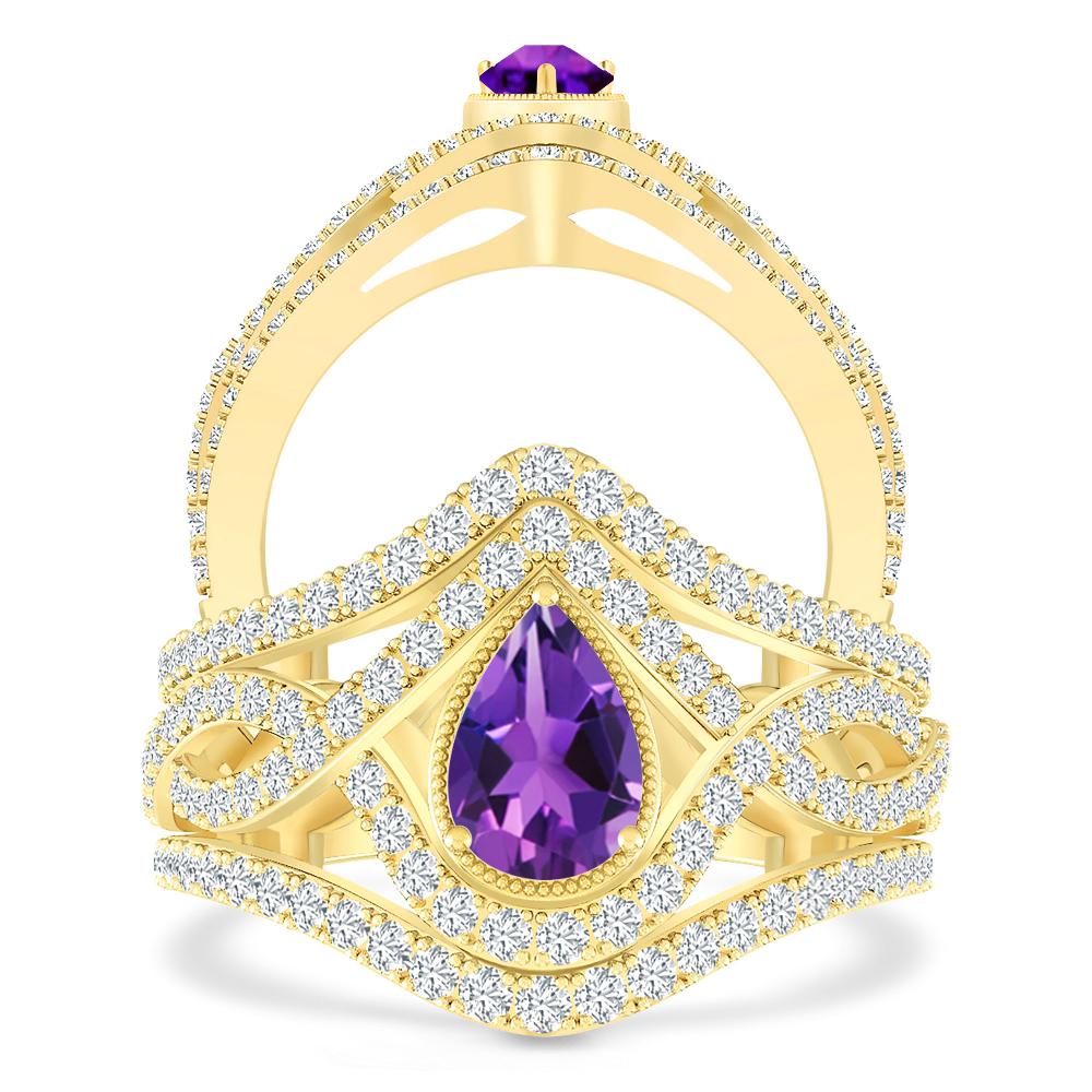 Yellow Gold - Amethyst