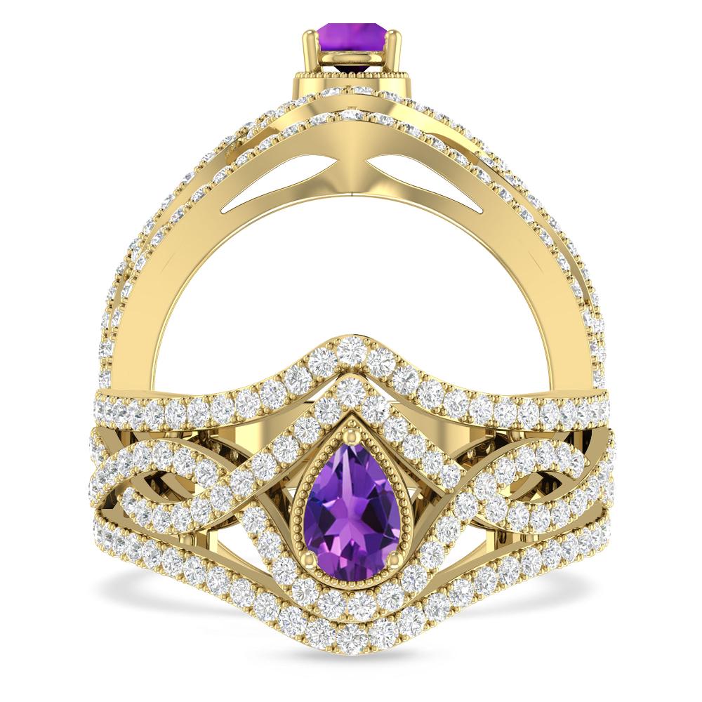 Yellow Gold - Amethyst