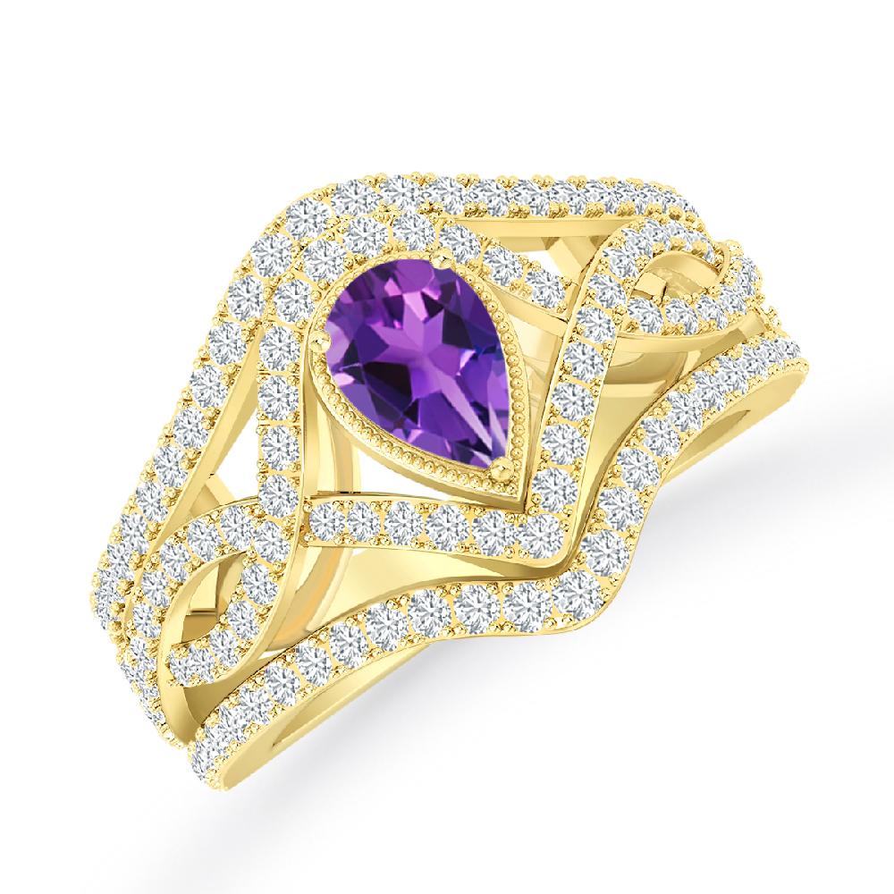 Yellow Gold - Amethyst