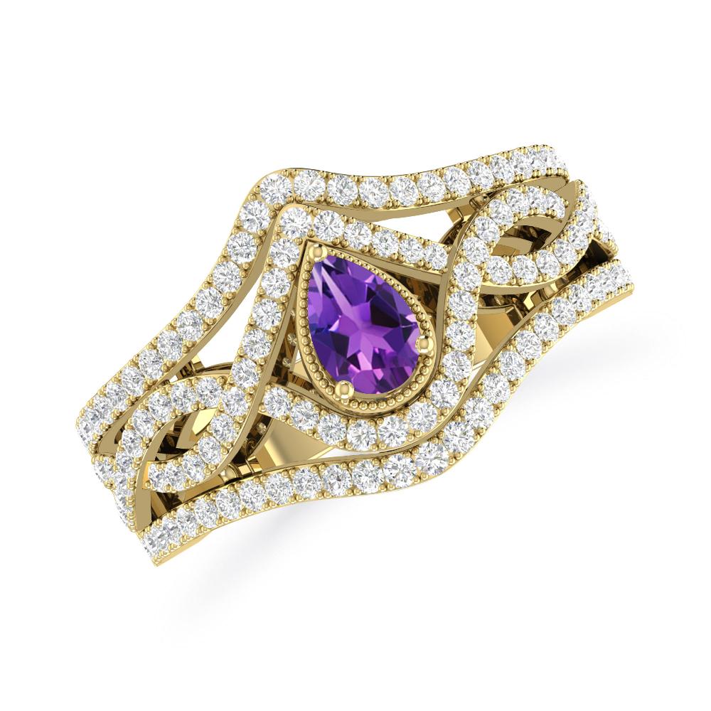 Yellow Gold - Amethyst