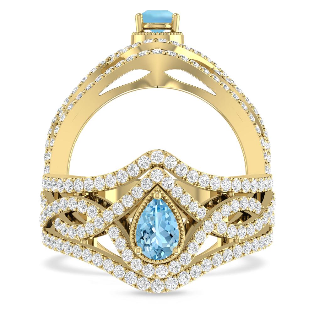 Yellow Gold - Aquamarine