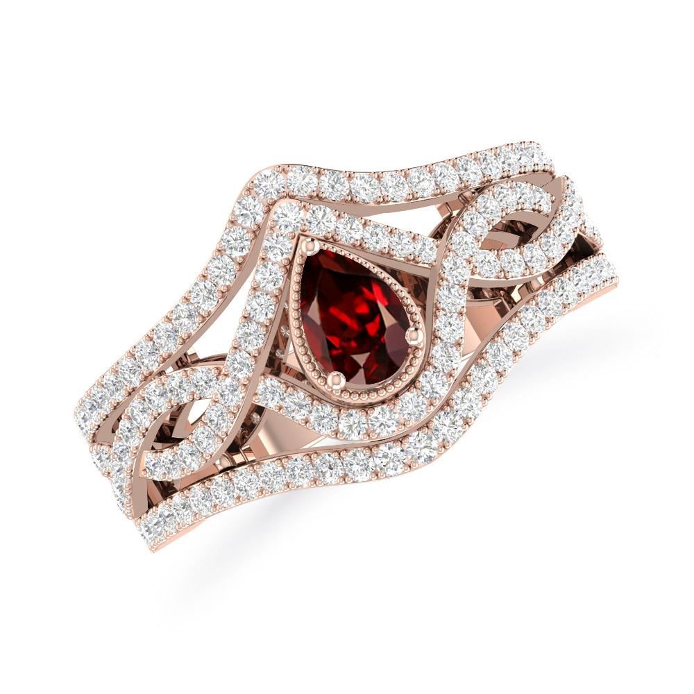 Rose Gold - Garnet