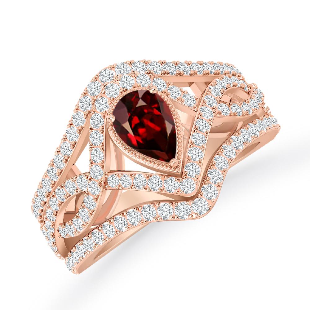 Rose Gold - Garnet