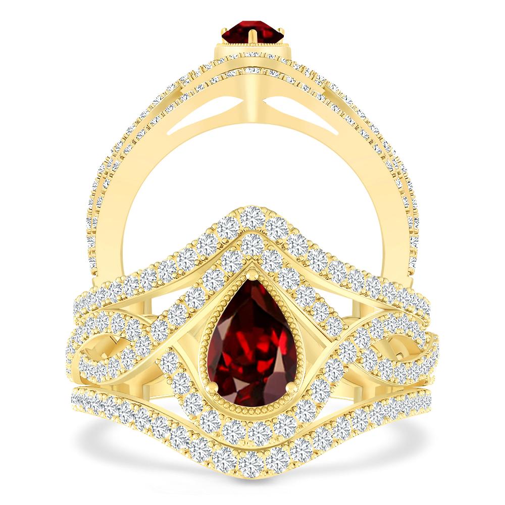 Yellow Gold - Garnet