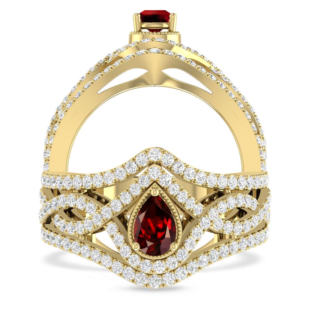 Yellow Gold - Garnet