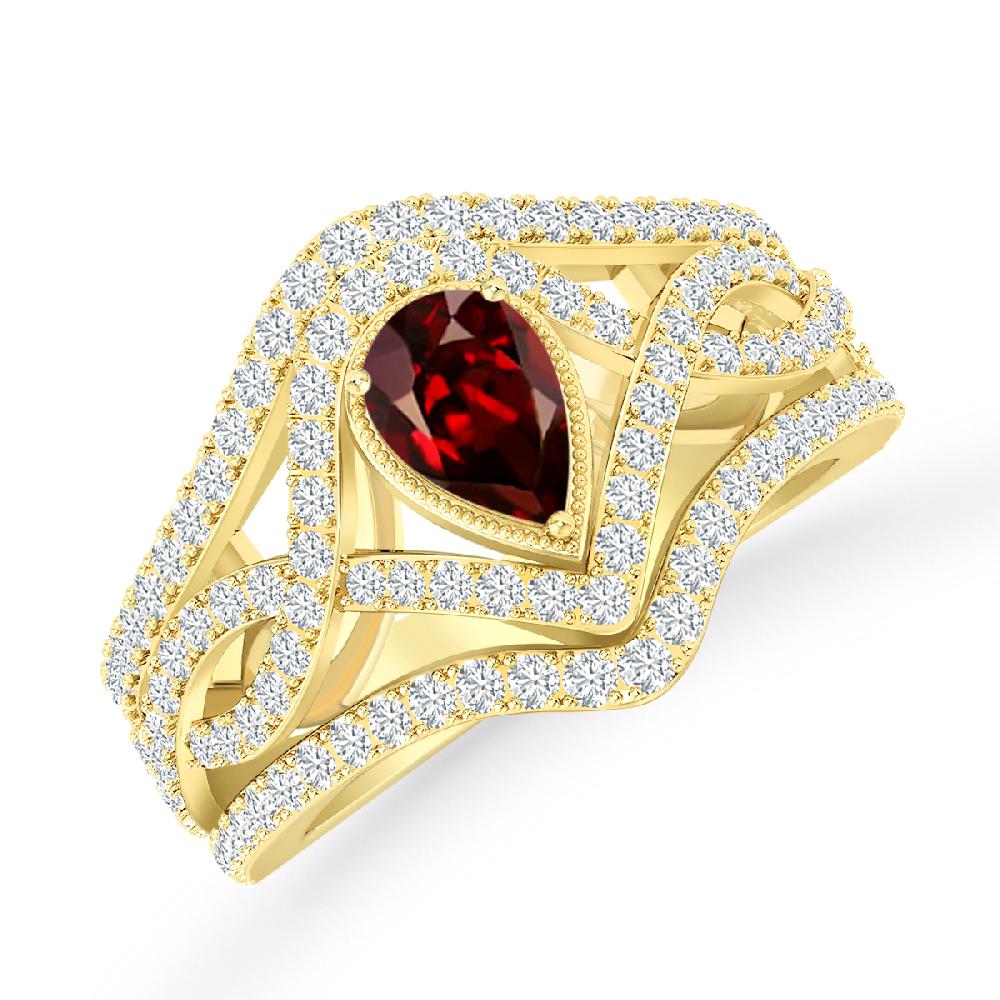 Yellow Gold - Garnet