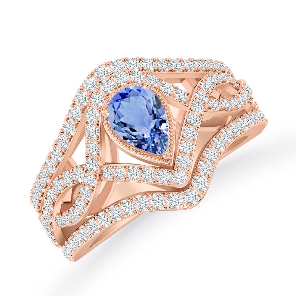 Rose Gold - Tanzanite