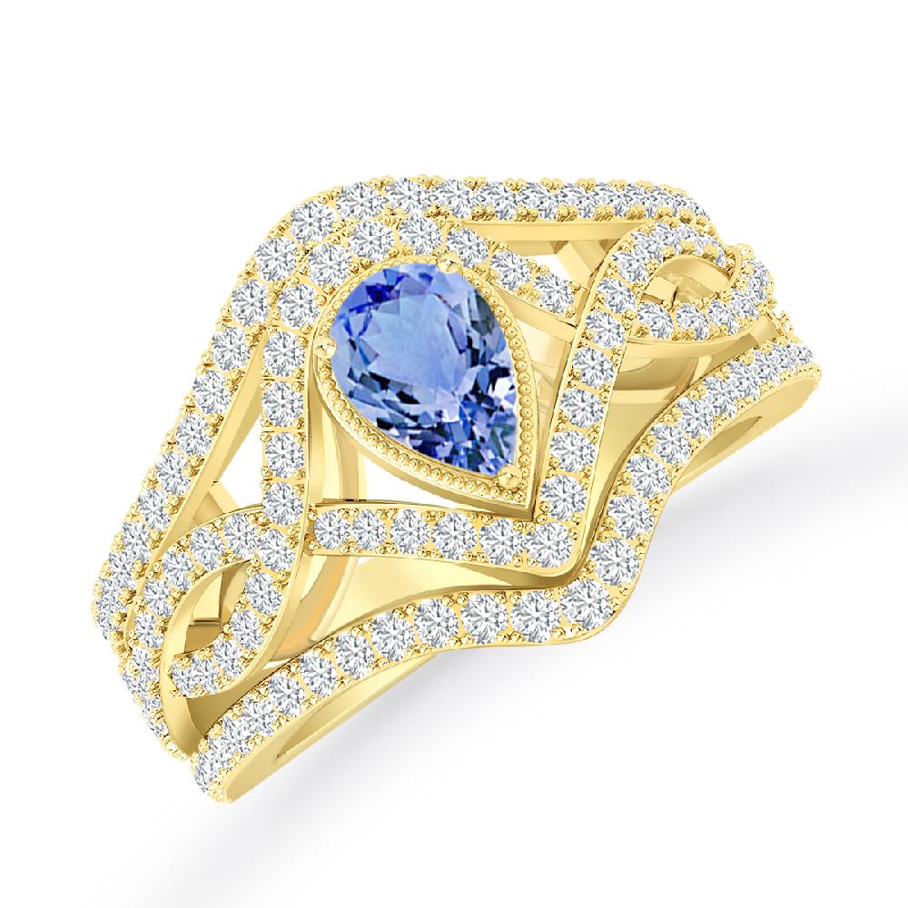 Yellow Gold - Tanzanite