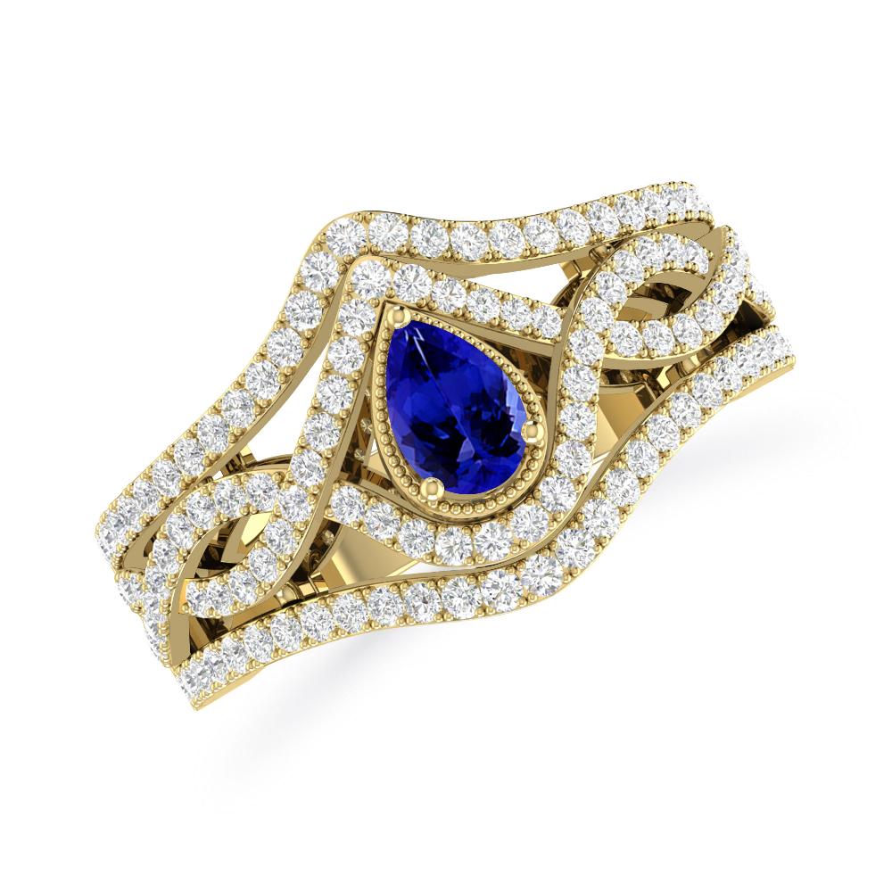 Yellow Gold - Tanzanite