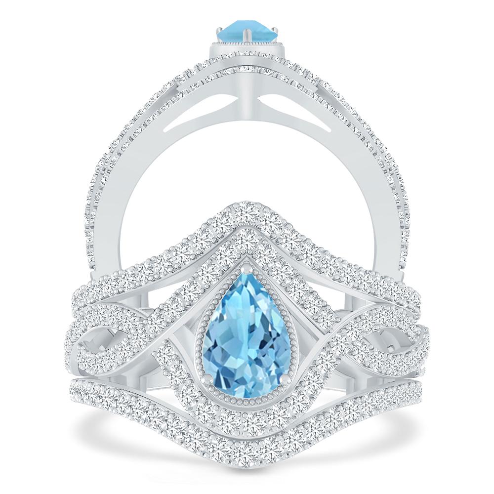 White Gold - Blue Topaz