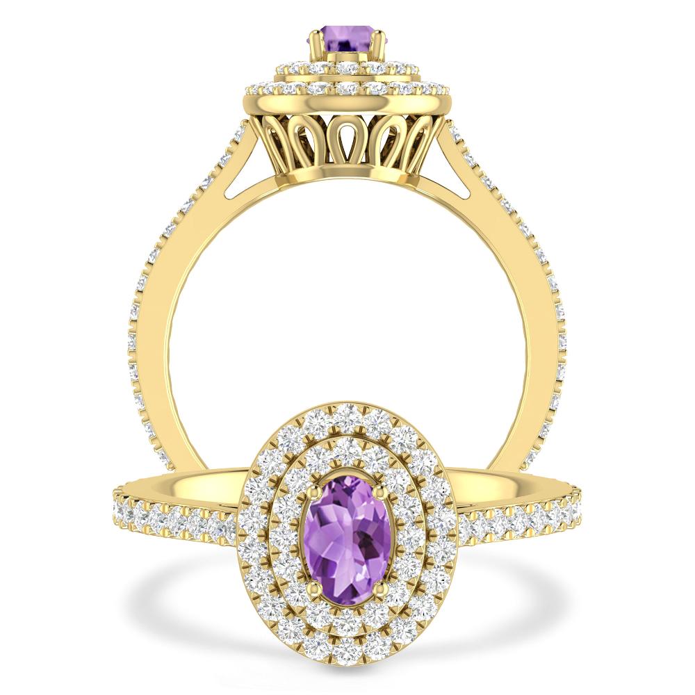 Yellow Gold - Amethyst