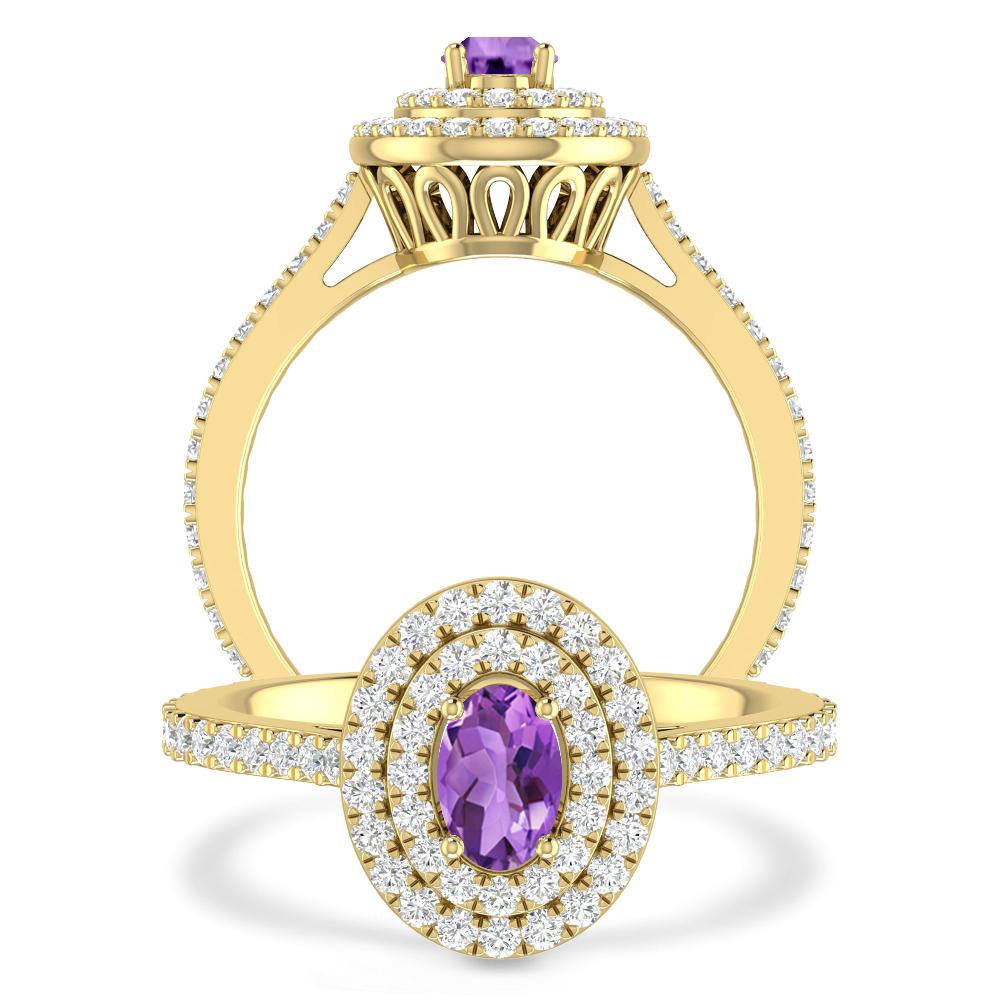 Yellow Gold - Amethyst