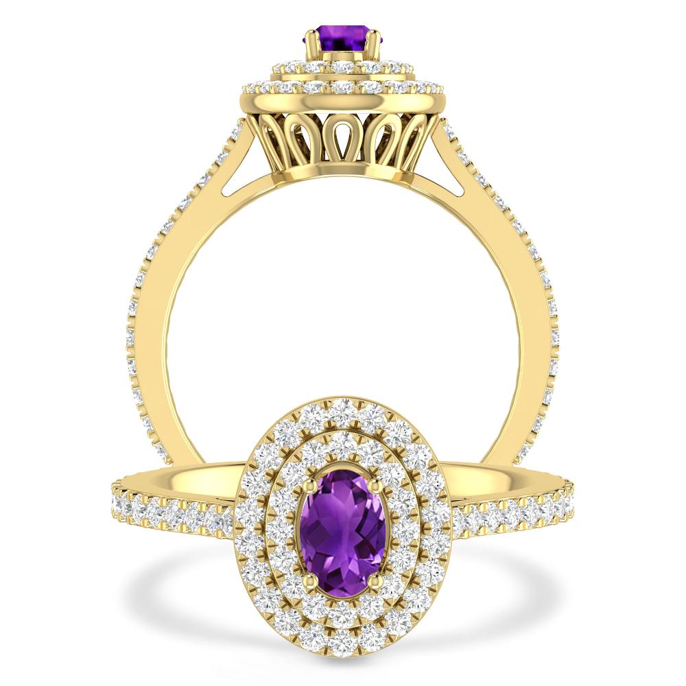 Yellow Gold - Amethyst