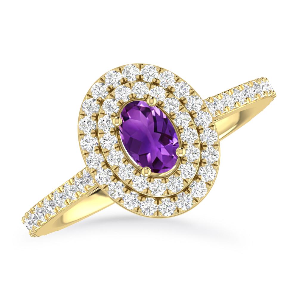 Yellow Gold - Amethyst