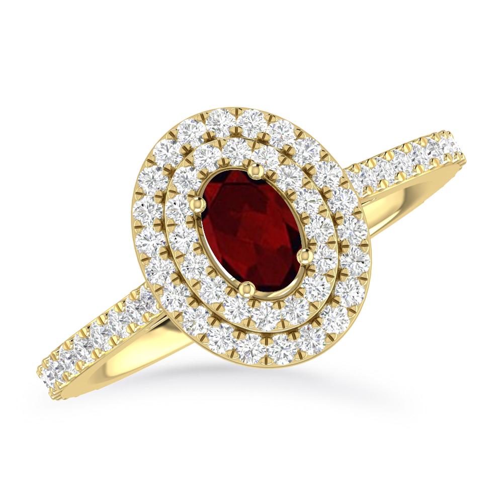 Yellow Gold - Garnet